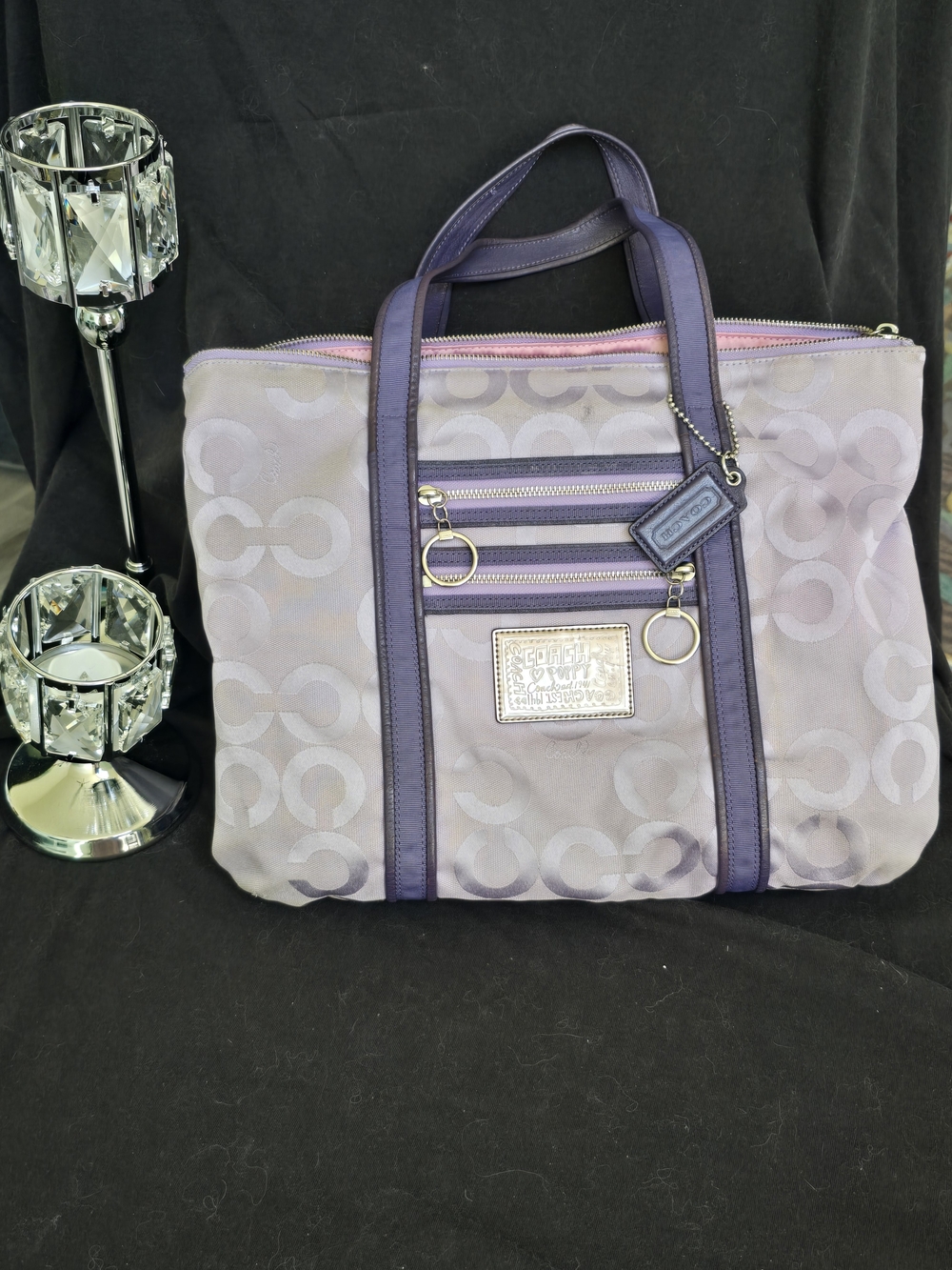 Coach Poppy Signature Tote Bag in Lavender